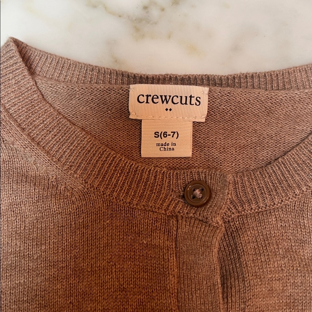Crewcuts Girls Brown Cardigan Sweater - Picture 2 of 4